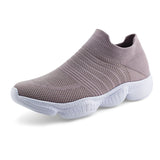 Women Walking Athletic Shoes Breathable Casual Running Knit Slip on Sneakers