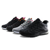 Women's Air Cushion Breathable Knit Walking Running Sneakers
