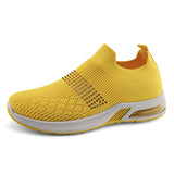Women's Air Cushion Breathable Knit Walking Running Sneakers