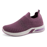 Women's Air Cushion Breathable Knit Walking Running Sneakers