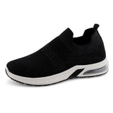 Women's Air Cushion Breathable Knit Walking Running Sneakers