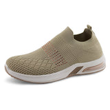 Women's Air Cushion Breathable Knit Walking Running Sneakers