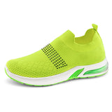Women's Air Cushion Breathable Knit Walking Running Sneakers