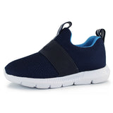 Kids Lightweight Knit Shoes Boys Girls Slip On Walking Sneakers