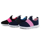 Kids Lightweight Knit Shoes Boys Girls Slip On Walking Sneakers