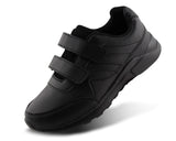 Kids Running Sneakers White Black Strap School Uniform Shoes-RTS