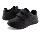 Kids Running Sneakers White Black Strap School Uniform Shoes-RTS