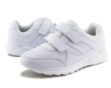 Kids Running Sneakers White Black Strap School Uniform Shoes-RTS