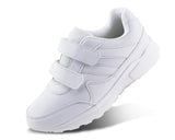 Kids Running Sneakers White Black Strap School Uniform Shoes-RTS