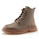 Kids Fashion Lace-Up Ankle Boots Girl Outdoor Workboots